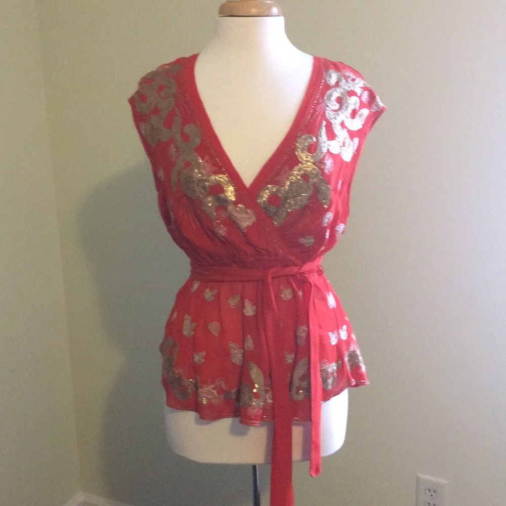 Free people sequin blouse